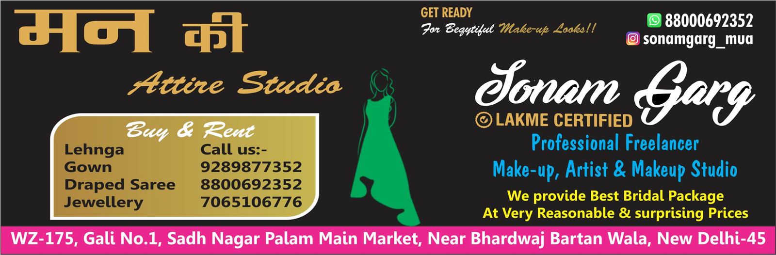 MAN KI ATTIRE STUDIO (Palam Lehnga Buy & Rent)